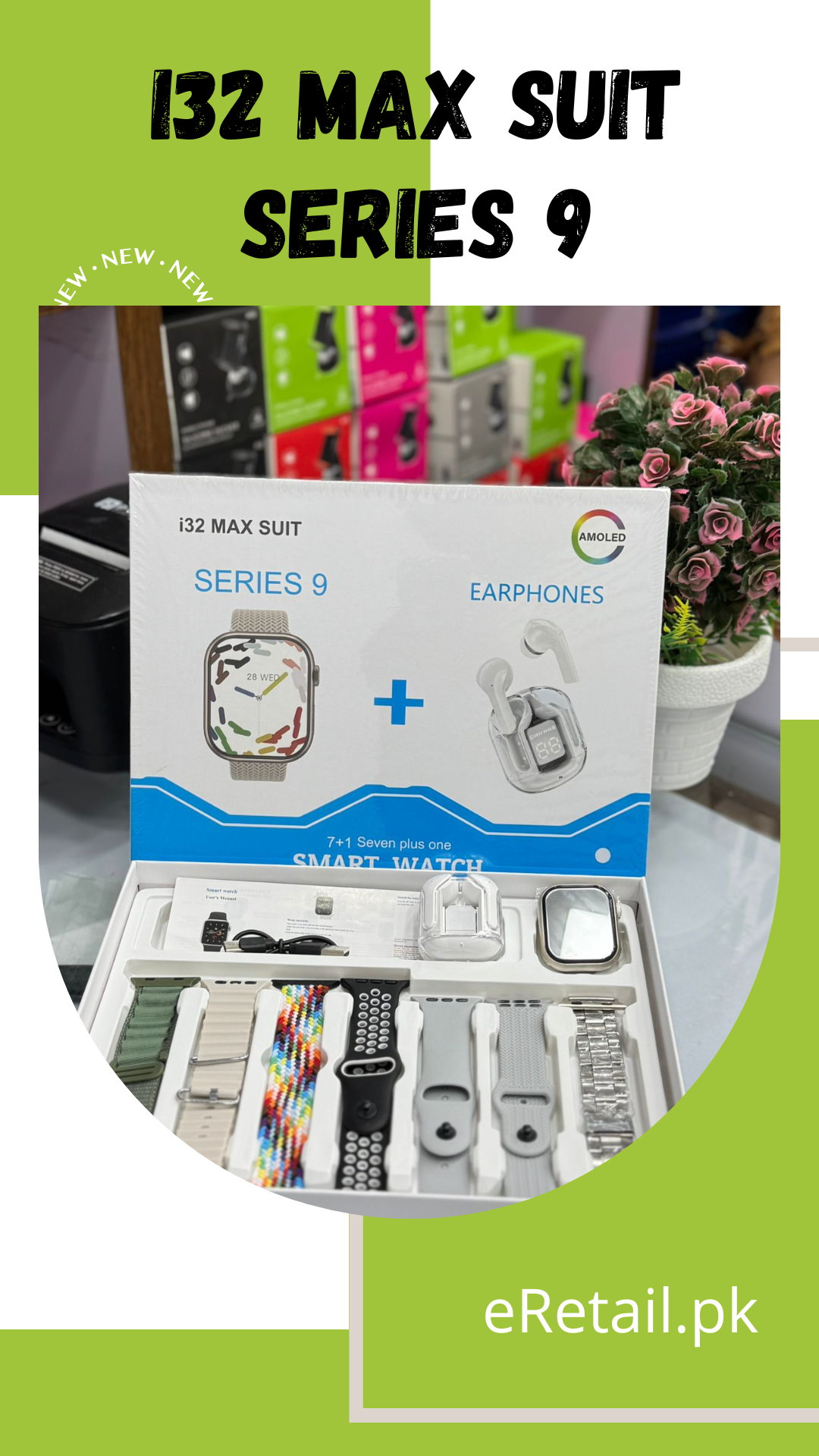 i32 MAX SUIT SERIES 9 SMARTWATCH WITH 7 STRAP ⌚