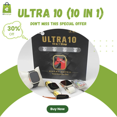 Ultra 10 (10 in 1 Strap) Smart Watch⌚