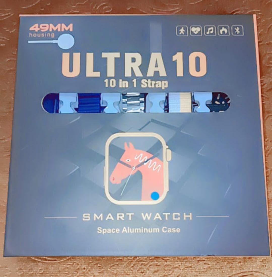 Ultra 10 (10 in 1 Strap) Smart Watch⌚